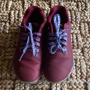 NOBULL Outwork Trainer in Cabernet Prism with Colorful Laces-size 7.5